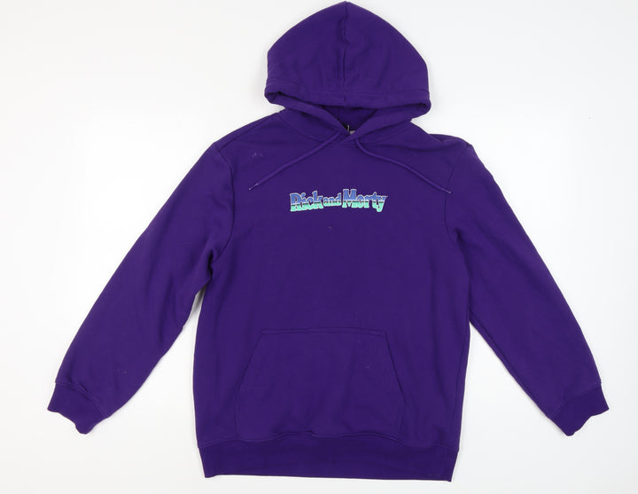 H&M Rick and Morty Purple Hoodie M Unisex