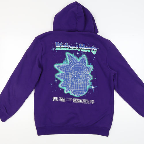 H&M Rick and Morty Purple Hoodie M Unisex