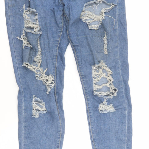 ChicMe Women's Blue Distressed Skinny Jeans XL