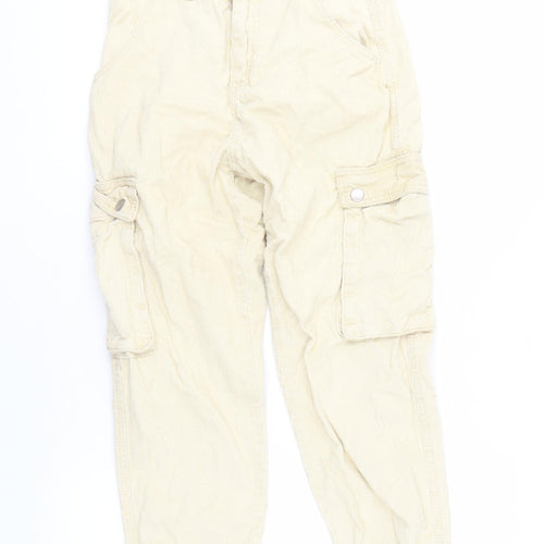 PrettyLittleThing Women's Beige Cargo Trousers Size 6