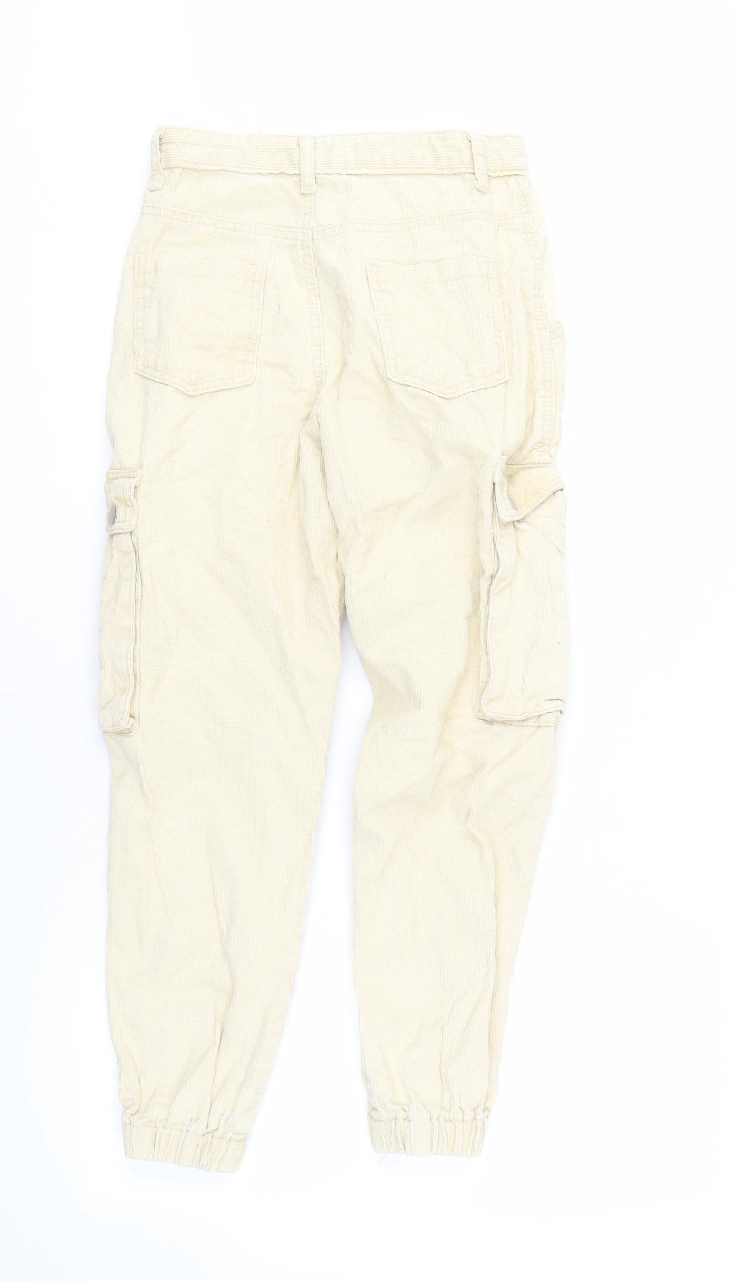 PrettyLittleThing Women's Beige Cargo Trousers Size 6