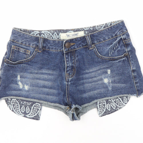 Yes Yes Women's Blue Cut-Off Denim Shorts Size 12