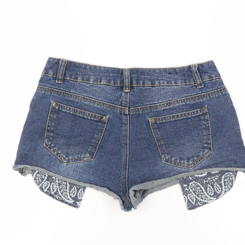 Yes Yes Women's Blue Cut-Off Denim Shorts Size 12