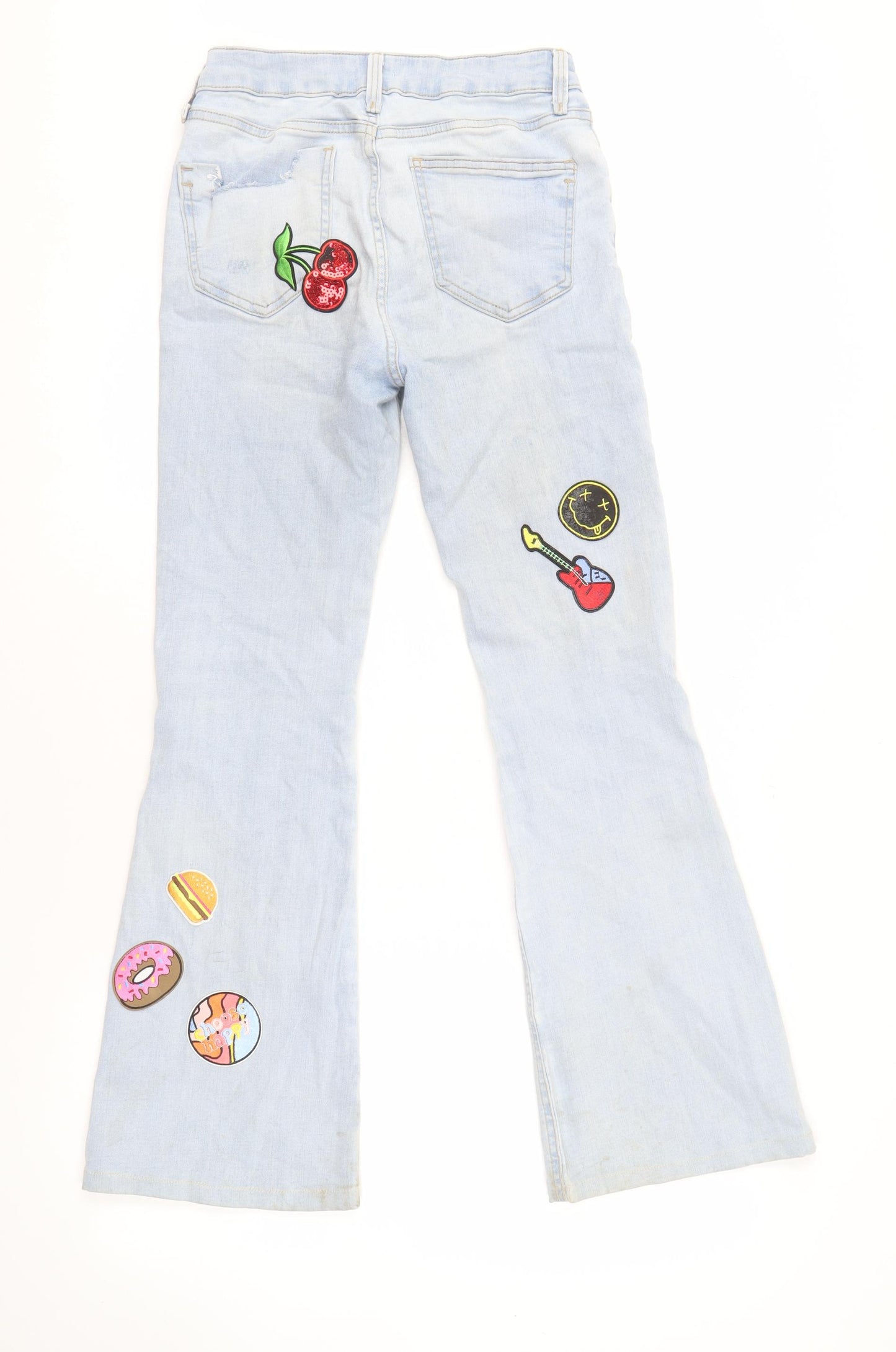 River Island Women's Blue Flared Jeans Size 10