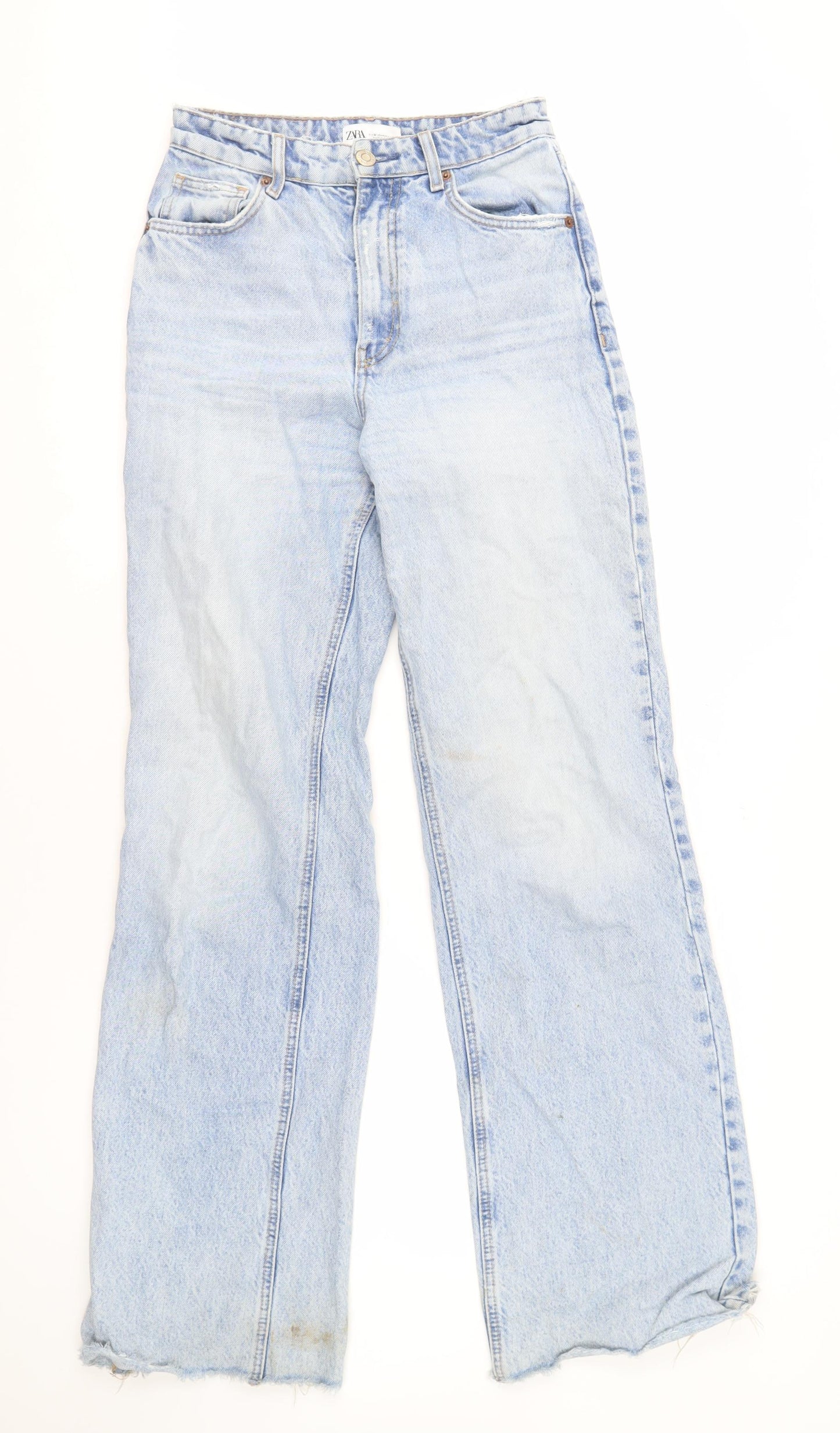 Zara Women's Blue Straight Leg Jeans Size 7