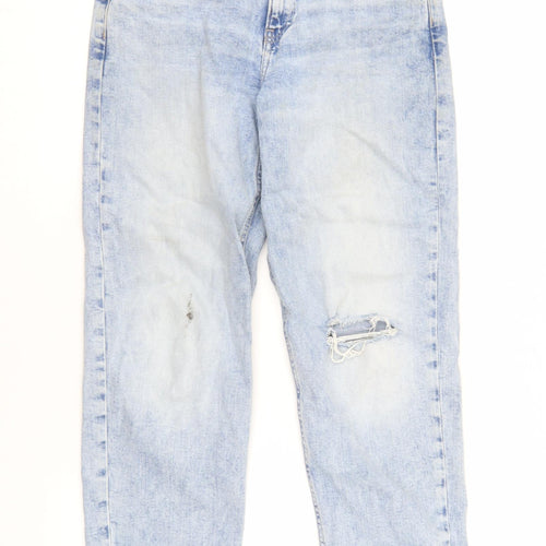 Marks and Spencer Women's Blue Boyfriend Jeans Size 10