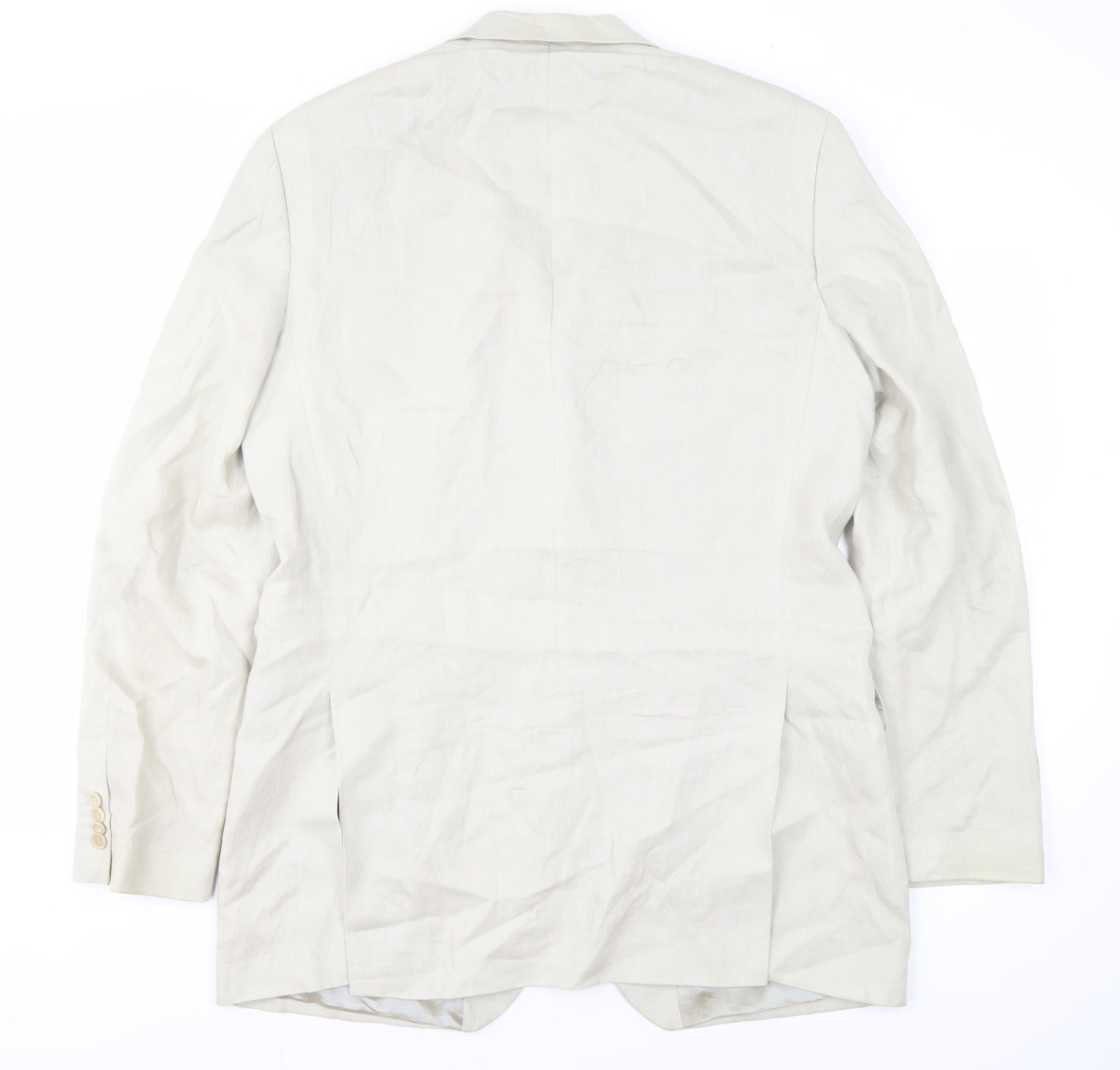 Racing Green Men's Beige Linen Blazer 42L