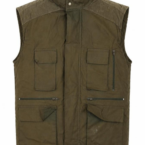 GS Outer Wear Men's Green Waistcoat, Size M, Pockets, Casual