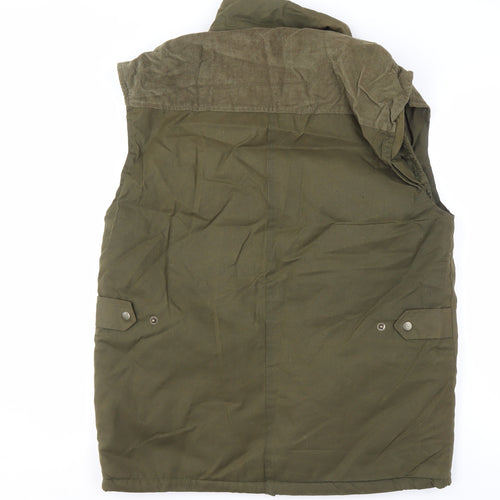 GS Outer Wear Men's Green Waistcoat, Size M, Pockets, Casual