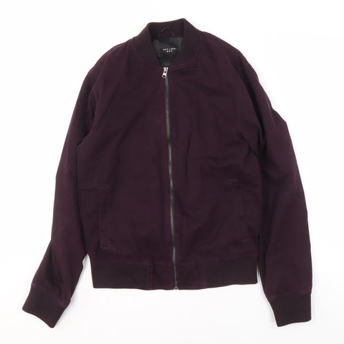 New Look Men's Purple Bomber Jacket, Size S, Casual Style