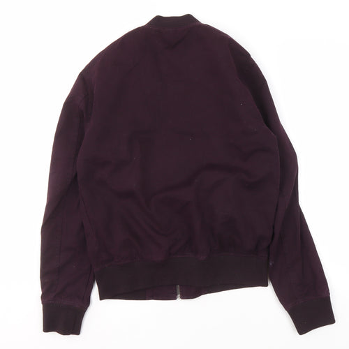 New Look Men's Purple Bomber Jacket, Size S, Casual Style