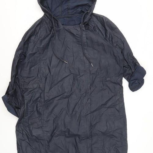 Marks and Spencer Women's Hooded Blue Jacket L