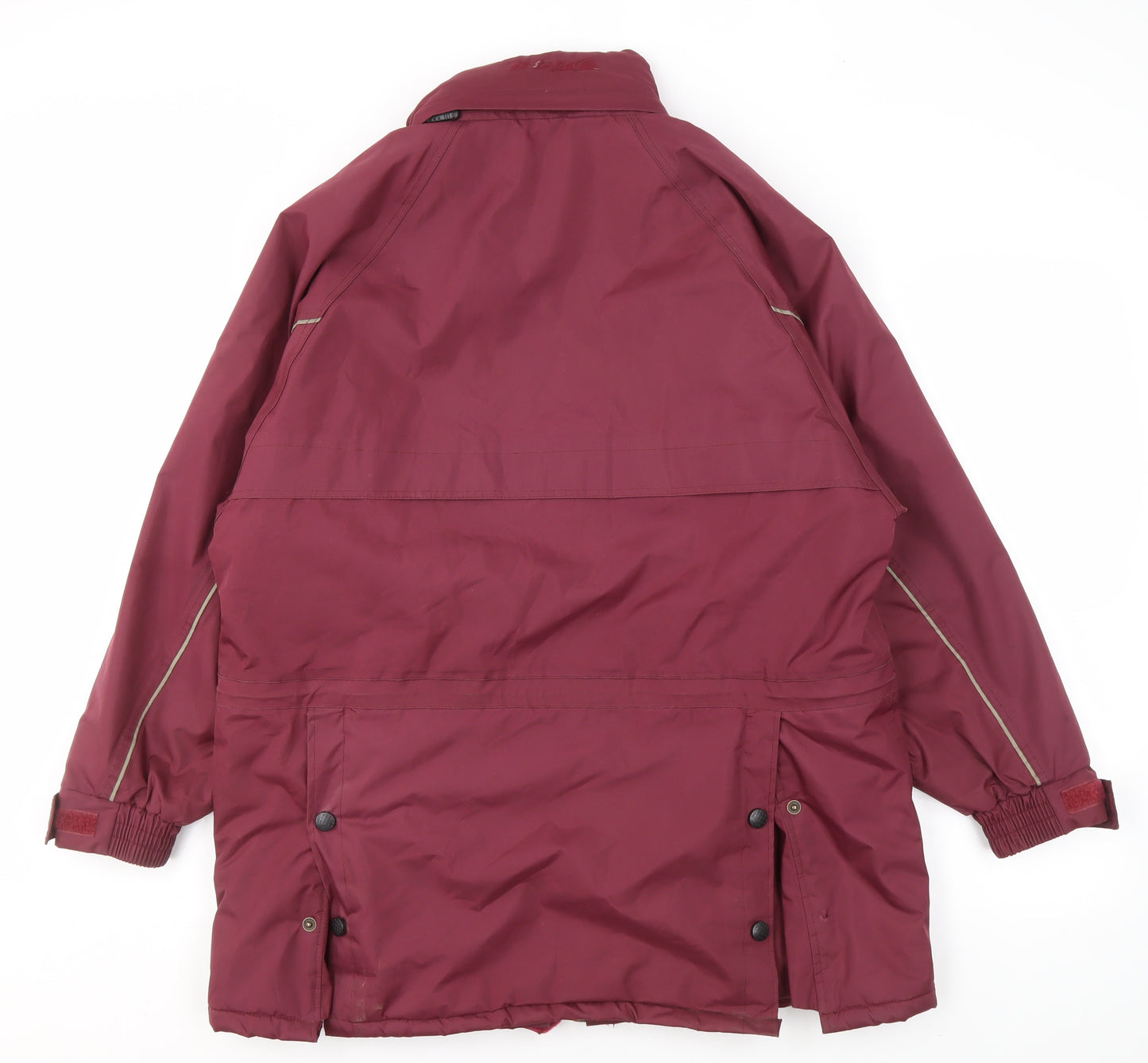 Mens Red Parka Jacket, Size M, Waterproof, Breathable