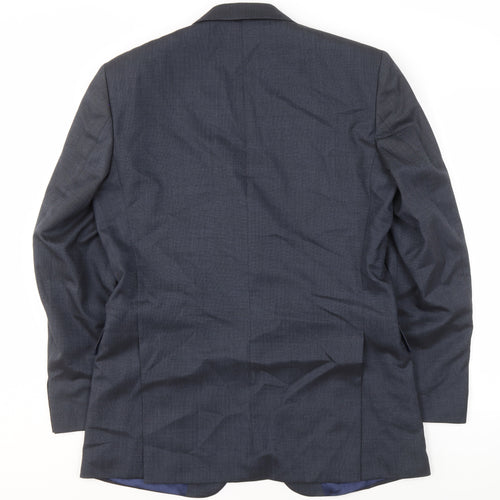 BHS Men's Blue Suit Jacket, 40in, Long, Business Formal