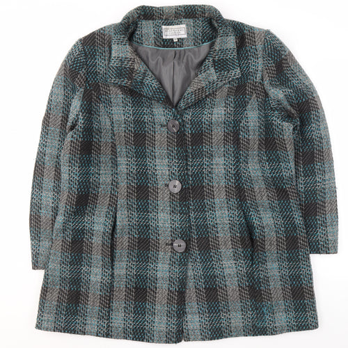 Debenhams Classics Multicoloured Checked Coat Size 20