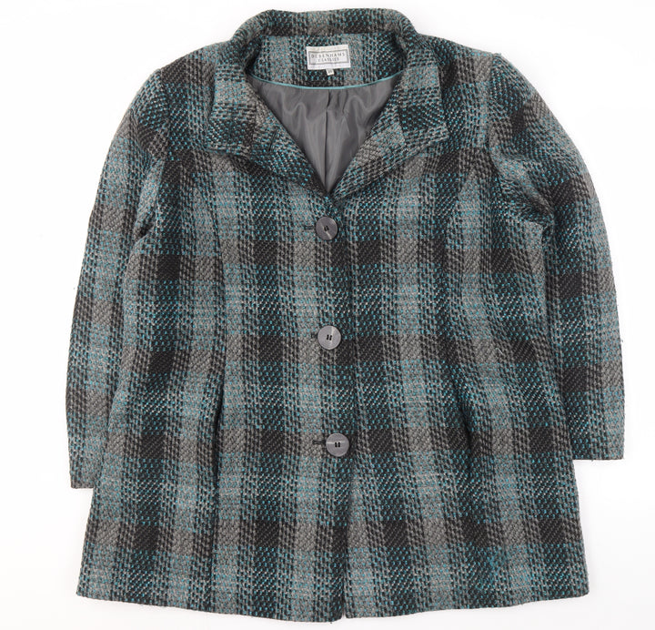 Debenhams Classics Multicoloured Checked Coat Size 20