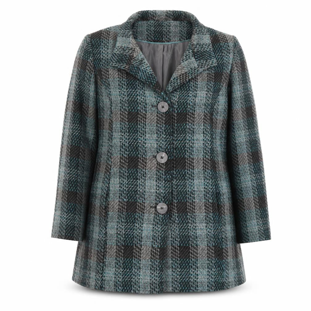 Debenhams Classics Multicoloured Checked Coat Size 20