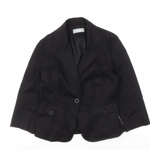 Wallis Black Women's Blazer Size 12 Classic Style