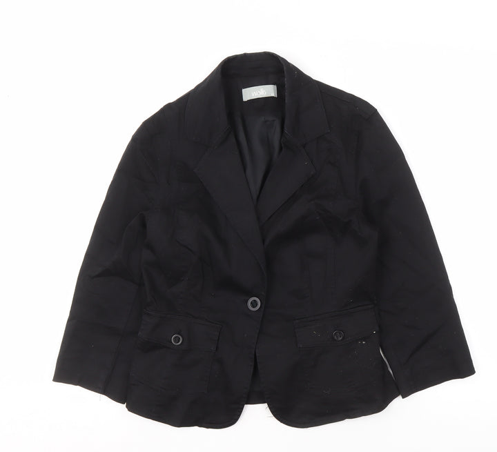 Wallis Black Women's Blazer Size 12 Classic Style