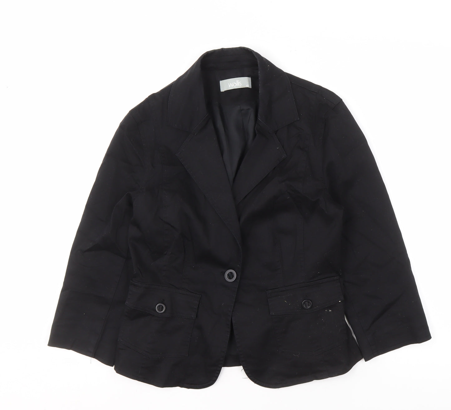 Wallis Black Women's Blazer Size 12 Classic Style