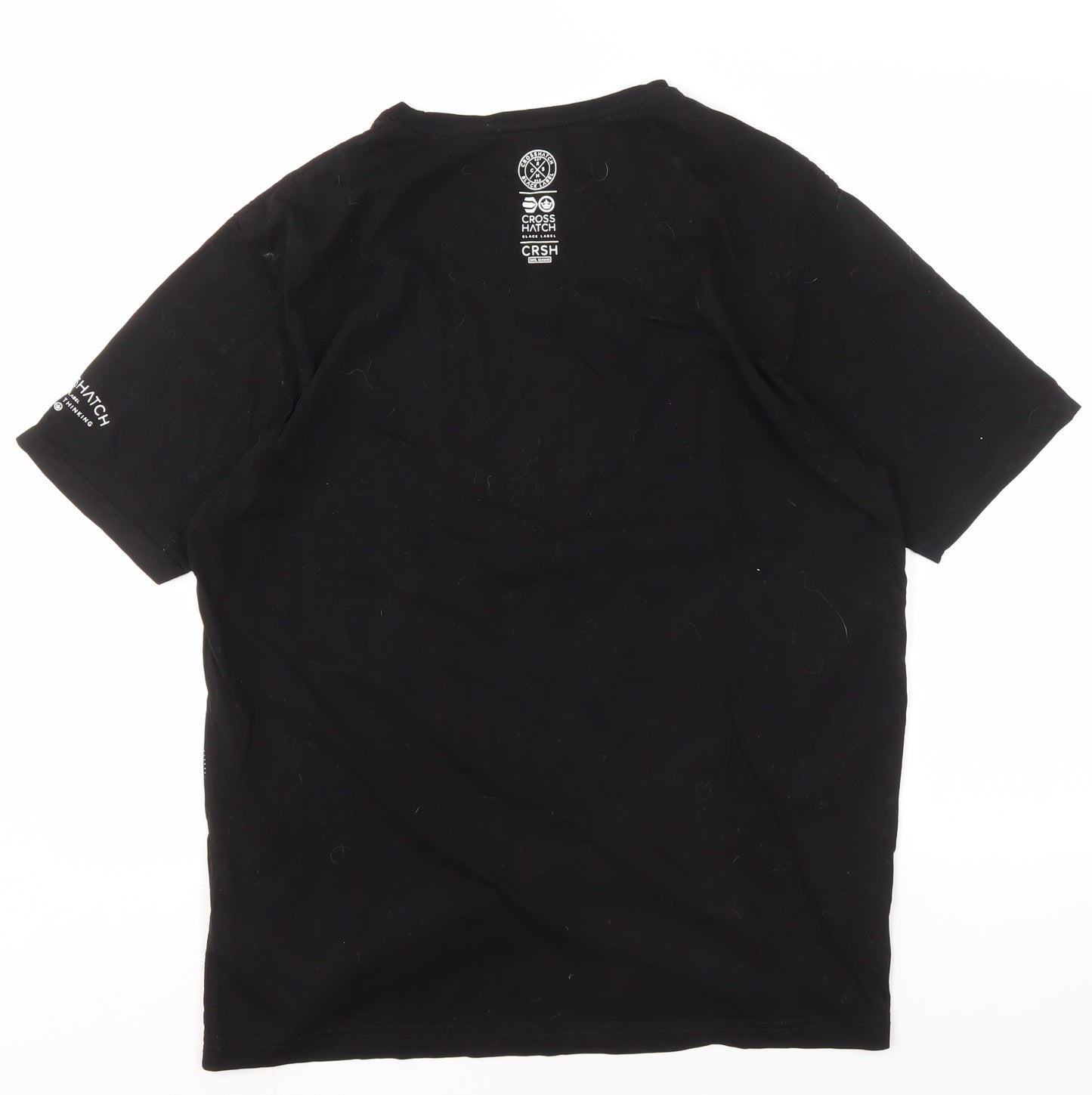 Crosshatch Men's Black Graphic T-Shirt 2XL