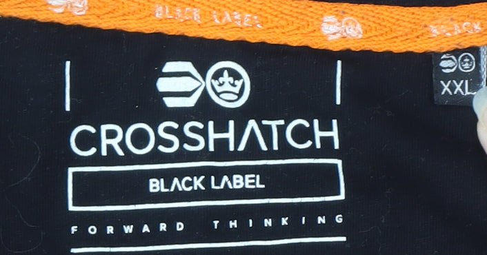 Crosshatch Men's Black Graphic T-Shirt 2XL