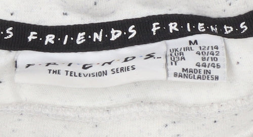 FRIENDS Unisex Adults White Graphic T-Shirt M