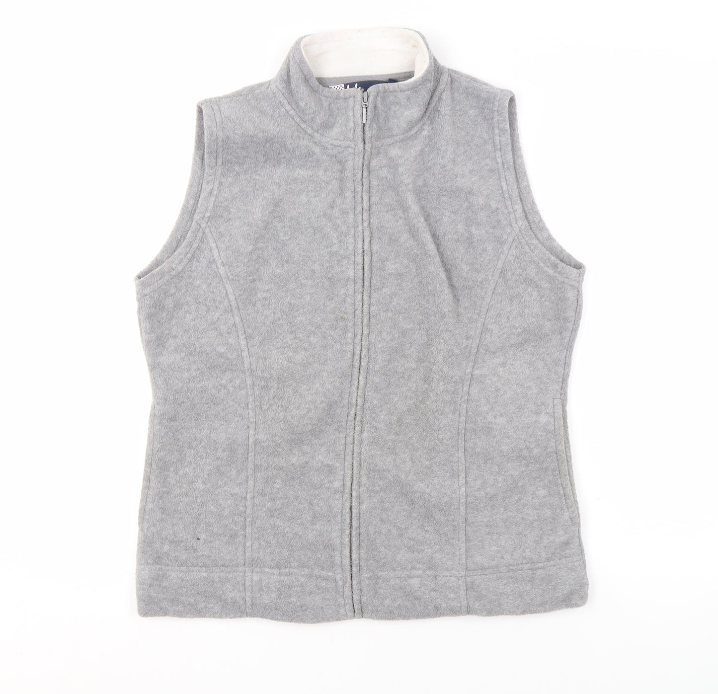 Isle Women's Grey Waistcoat Size M Full Zip Casual