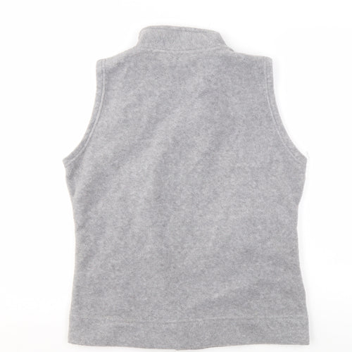 Isle Women's Grey Waistcoat Size M Full Zip Casual