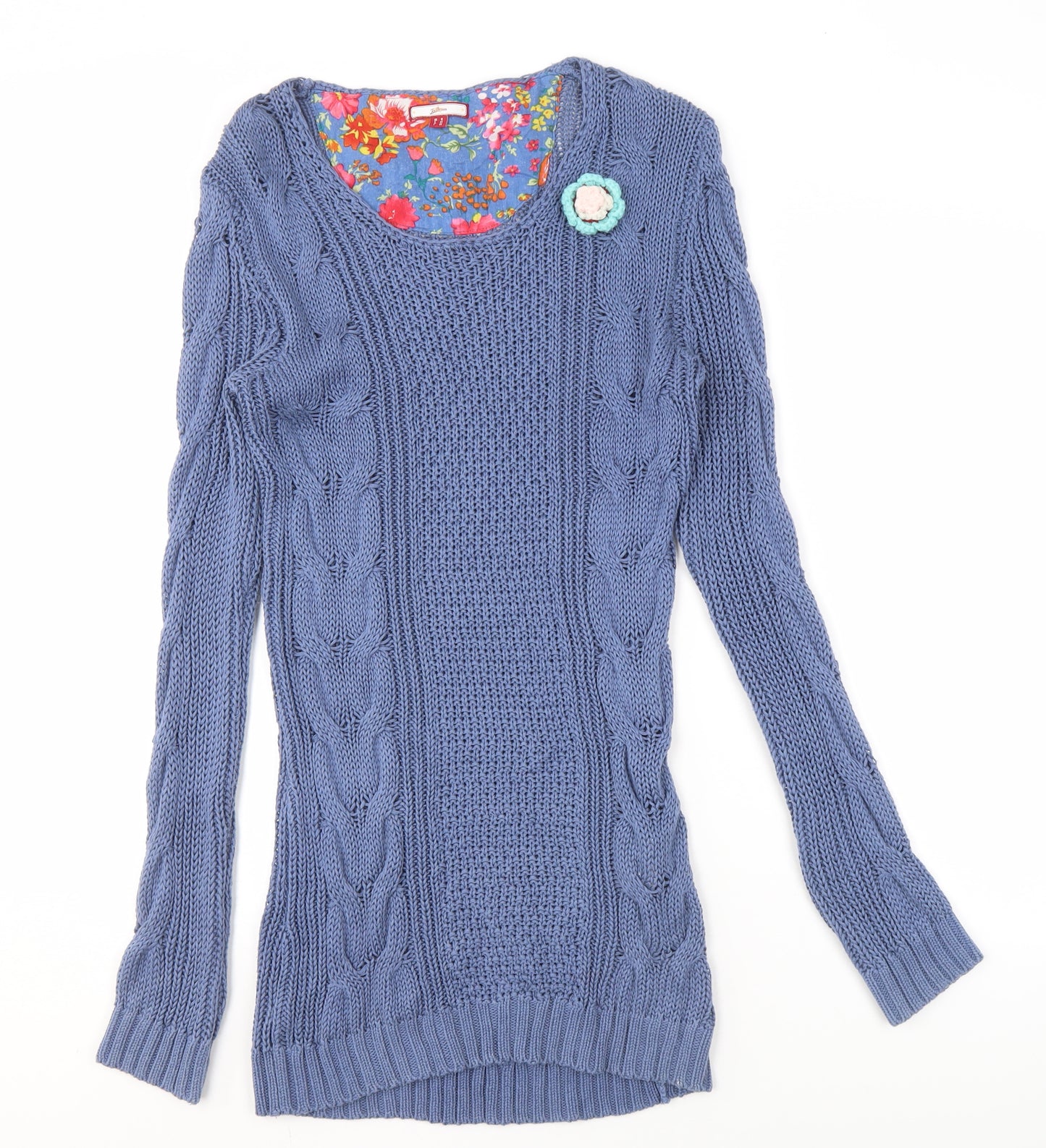 Joe Browns Women's Blue Cable-Knit Pullover Jumper, Size 16