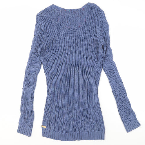 Joe Browns Women's Blue Cable-Knit Pullover Jumper, Size 16