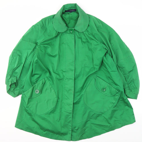 French Connection Women's Green Mid-Length Coat Size 12