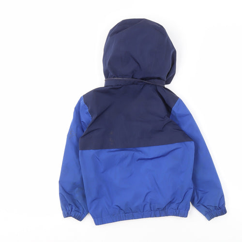 Joules Boys Blue Hooded Basic Jacket Size 6 Years