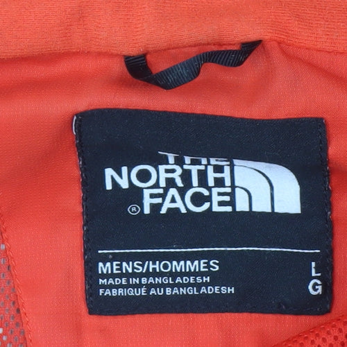 The North Face Men's Orange Windbreaker Jacket L