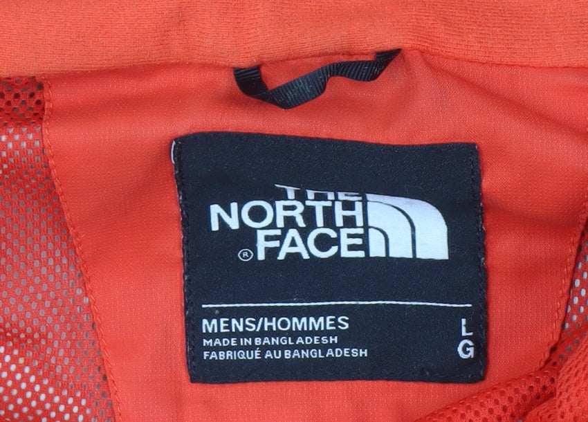 The North Face Men's Orange Windbreaker Jacket L