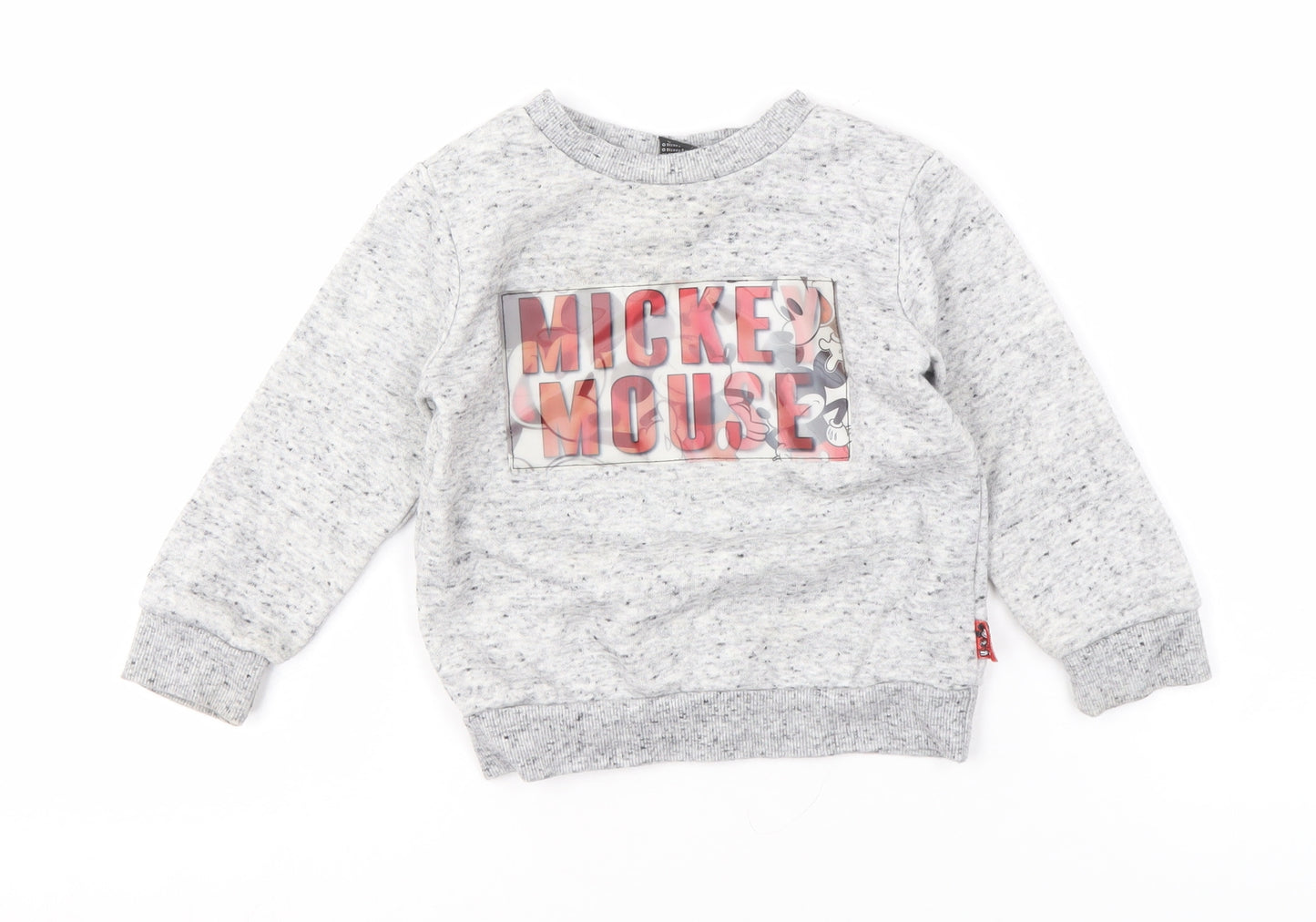Disney Boys Grey Mickey Mouse Sweatshirt 2-3 Years