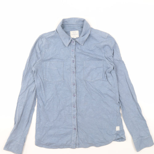 Fat Face Women's Blue Button-Up Shirt Size 6