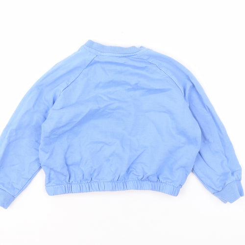 Nutmeg Girls Blue Stitch Sweatshirt 3-4 Years