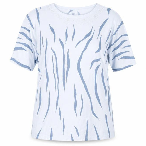 Roman Originals Women's Blue Animal Print T-Shirt M/L