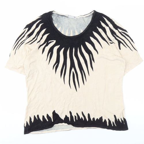 Roman Originals Women's Black Beige Medium Top