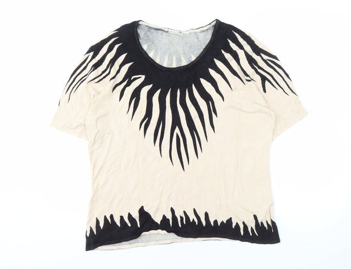 Roman Originals Women's Black Beige Medium Top