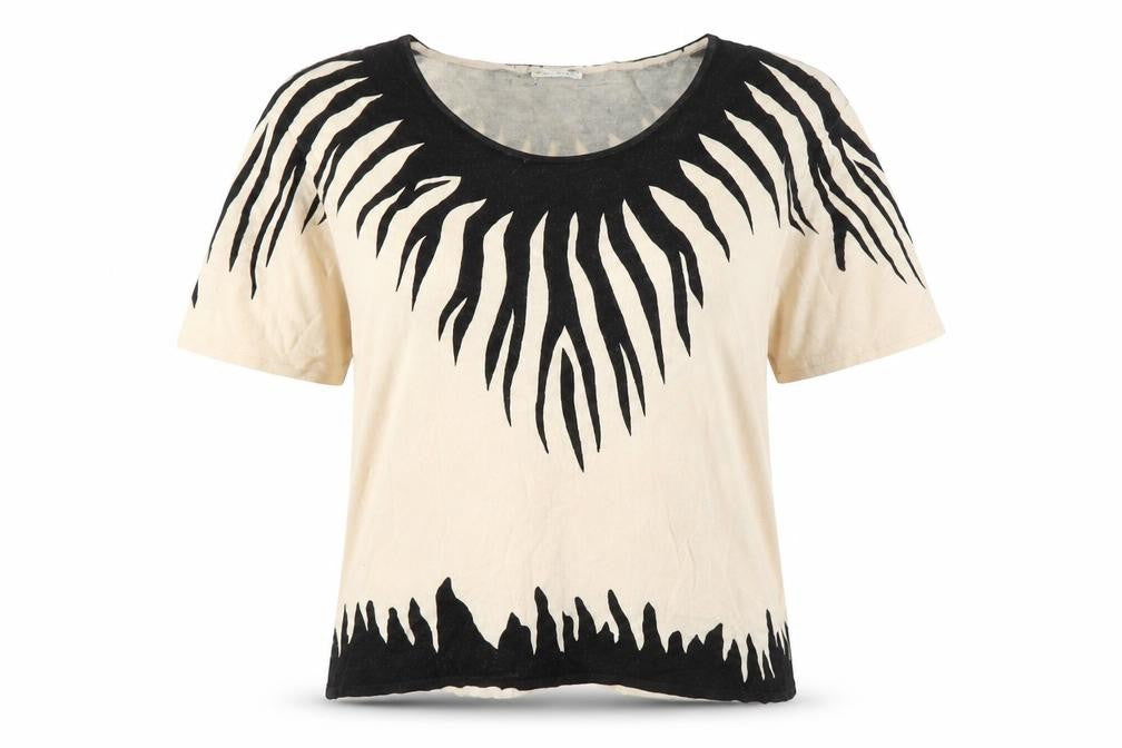 Front view of Roman Originals Women's Black Beige Medium Top