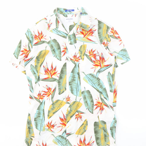 Jack & Jones Men's Multicoloured XS Cotton Tropical Shirt