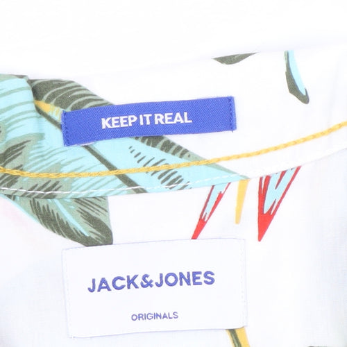 Jack & Jones Men's Multicoloured XS Cotton Tropical Shirt