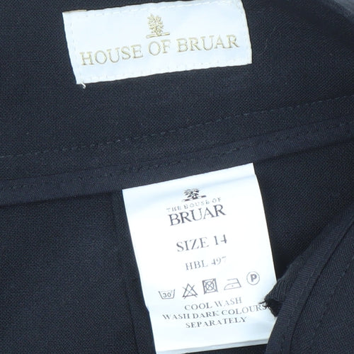 House of Bruar Women's Black Pencil Skirt, Size 14