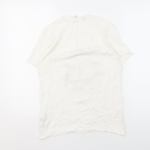 ONLY Women's White Animal Print T-Shirt, Size S