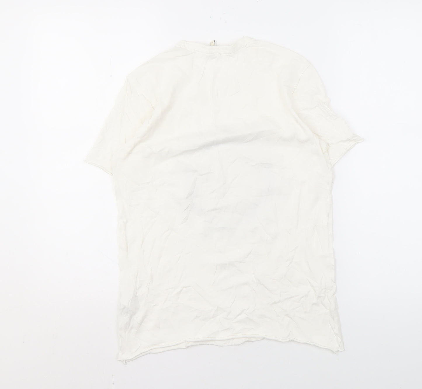 ONLY Women's White Animal Print T-Shirt, Size S