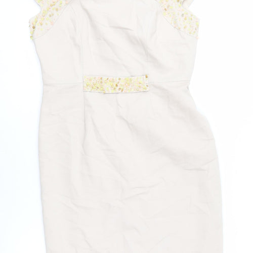 Fenn Wright Manson Women's Beige Shift Dress Size 14