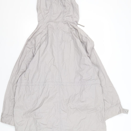 Poetry Women's Grey Cotton Anorak Jacket Size 14