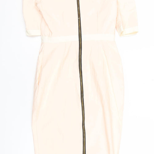 Vesper Women’s Ivory Dress Size 10 Zip Accents